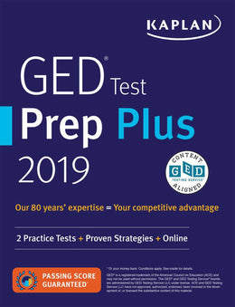 GED Test Prep Plus 2019: 2 Practice Tests + Proven Strategies + Online - Bookseller USA