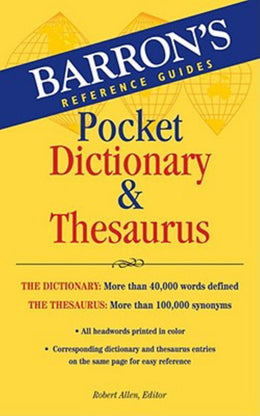Barron's Pocket Dictionary and Thesaurus - Bookseller USA