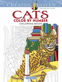 Creative Haven Cats Color by Number Coloring Book (Adult Coloring) Paperback - Bookseller USA