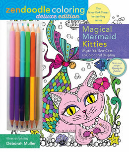 Zendoodle Coloring: Magical Mermaid Kitties: Deluxe Edition with Pencils (Paperback) - Bookseller USA
