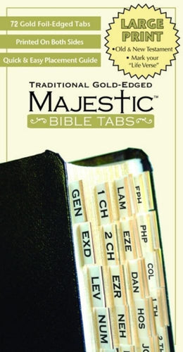 Majestic Bible Tabs Traditional Gold Large Print - Bookseller USA