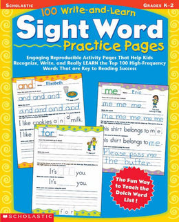 100 Write-and-Learn Sight Word Practice Pages, Grades K-2: Engaging Reproducible Activity Pages That - Bookseller USA