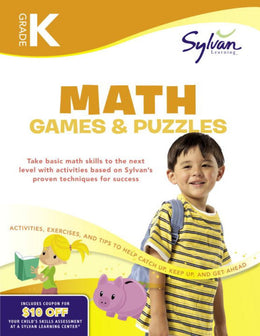 Kindergarten Math Games&Puzzles (Sylvan Workbooks) - Bookseller USA