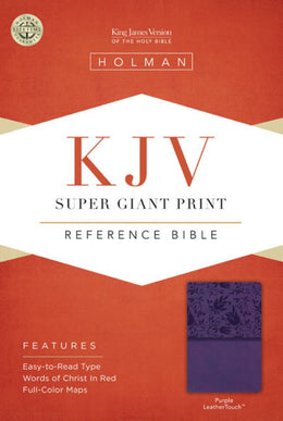 KJV Super Giant Print Reference Bible, Purple LeatherTouch - Bookseller USA