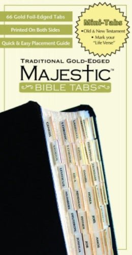 Majestic Traditional Gold Bible Tabs, mini (Majestic Bible Tabs (Mini)) - Bookseller USA