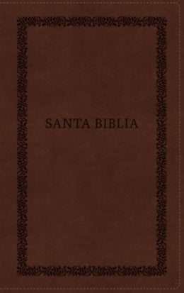 Biblia Reina-Valera 1960, Tierra Santa, Ultrafina Letra Grande, Leathersoft, Cafe, con Cierre - Bookseller USA