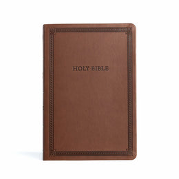 CSB Large Print Thinline Bible, Brown LeatherTouch, Value Edition - Bookseller USA